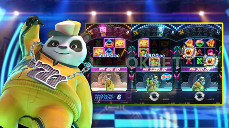"Hip Hop Panda PG Soft Slot – A dynamic music-themed slot game with cascading reels and multiplier bonuses."

